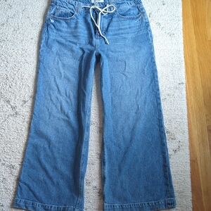 PAIGE Zoey Zoe Wide Leg Ankle Light Blue Flare Jeans 29